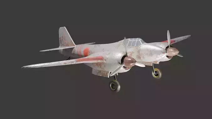 Old and rusty Kawasaki Ki 96 