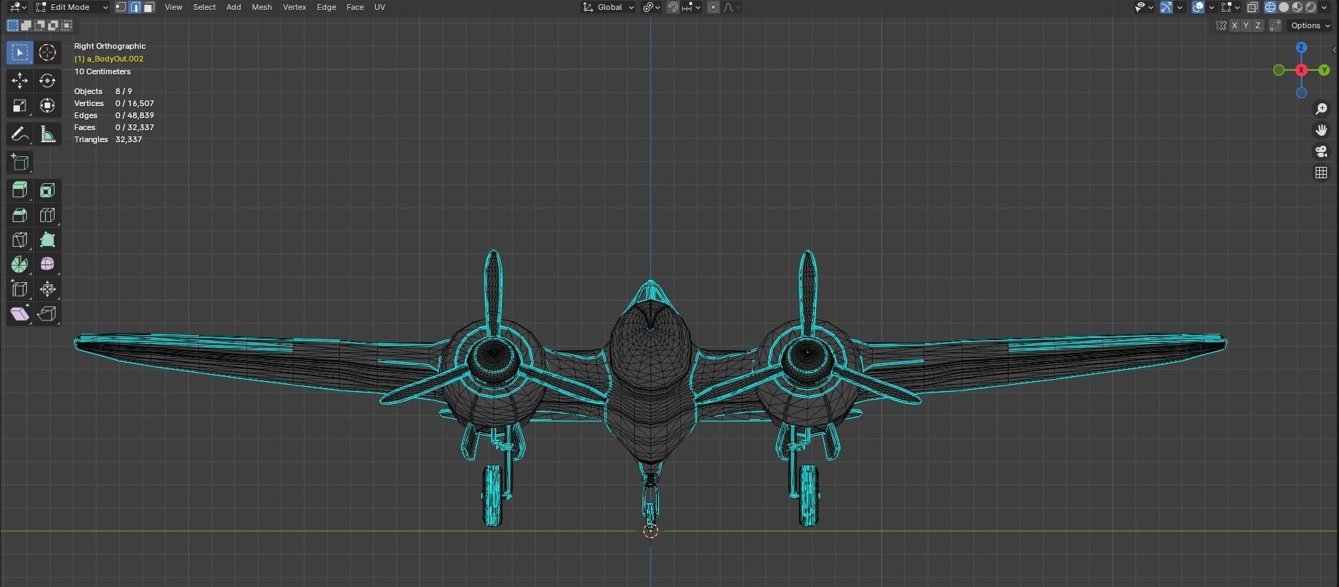 Old and rusty Kawasaki Ki 96  3D model_4