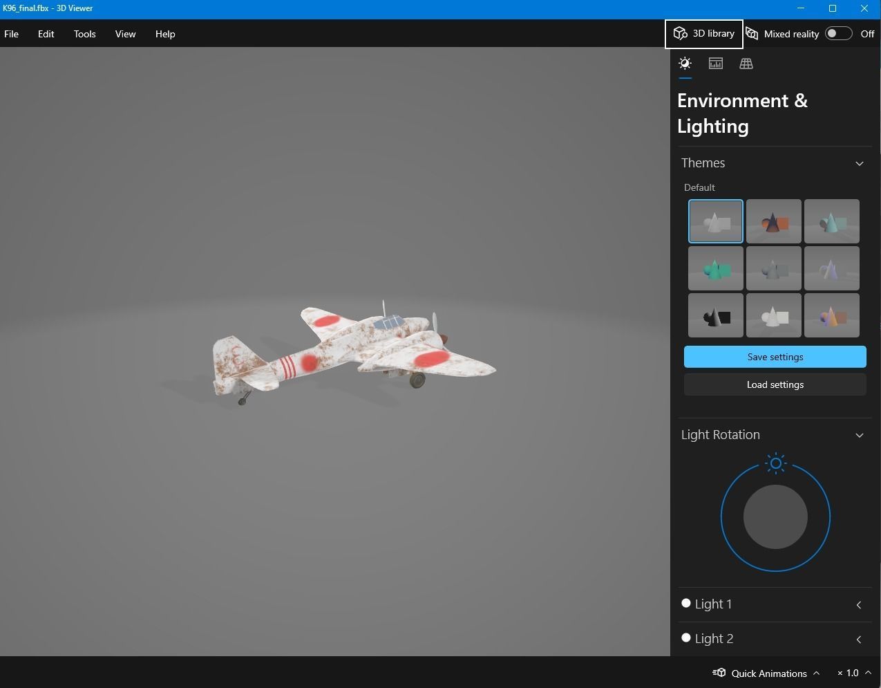 Old and rusty Kawasaki Ki 96  3D model_3