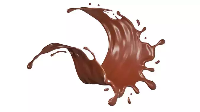 Chocolate Splash liquid 05 3D model