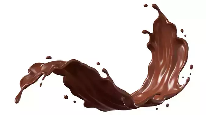 Chocolate Splash liquid 06 3D model