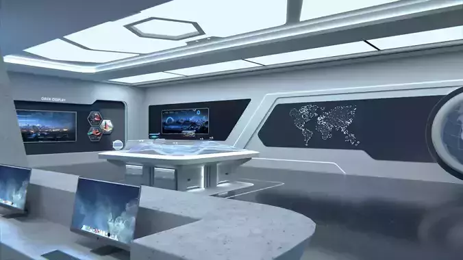 Exhibition Hall and Holographic Table