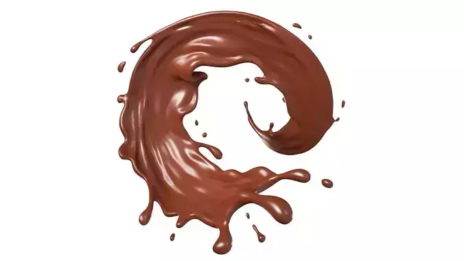 Chocolate Splash liquid 07 3D model
