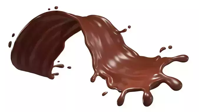 Chocolate Splash liquid 08 3D model