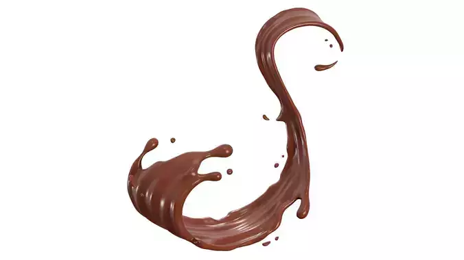 Chocolate Splash liquid 09 3D model