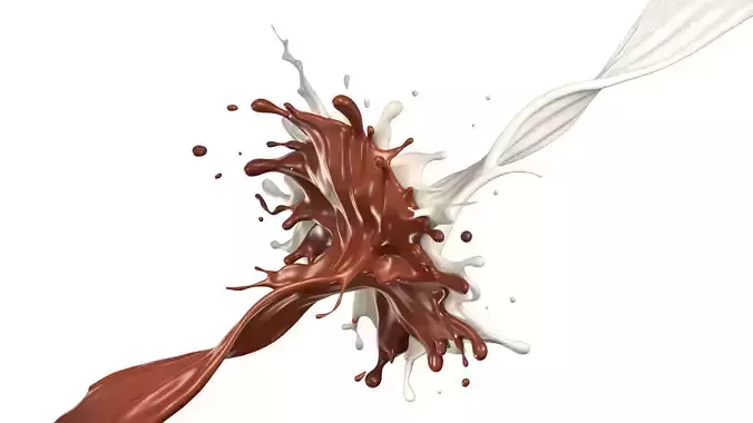 Chocolate Splash liquid 10 3D model