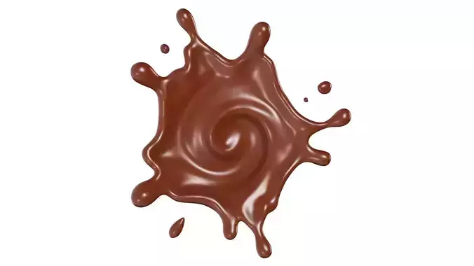 Chocolate Splash liquid 11 3D model