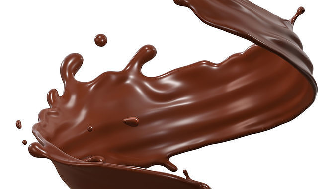 Chocolate Splash liquid 12 3D model 4