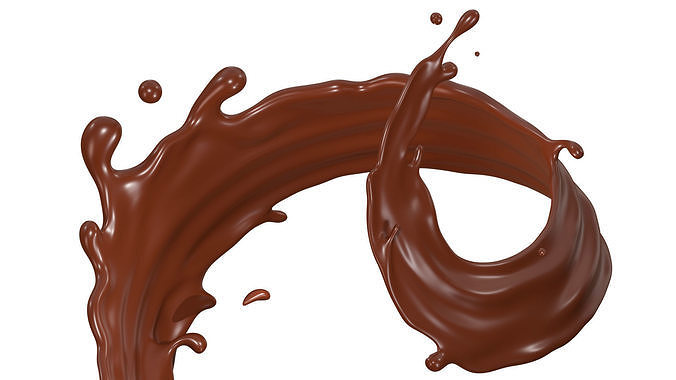 Chocolate Splash liquid 12 3D model 5