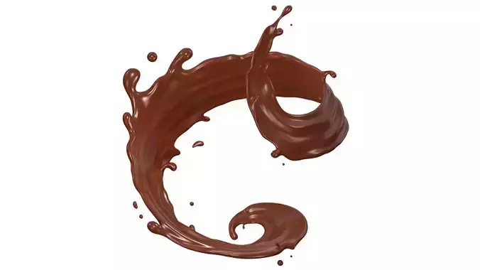Chocolate Splash liquid 12 3D model