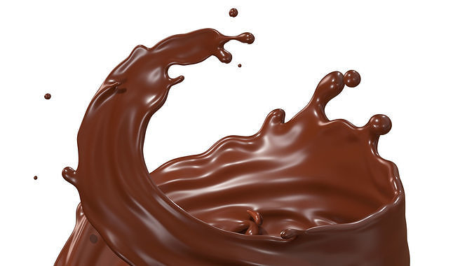 Chocolate Splash liquid 12 3D model 2