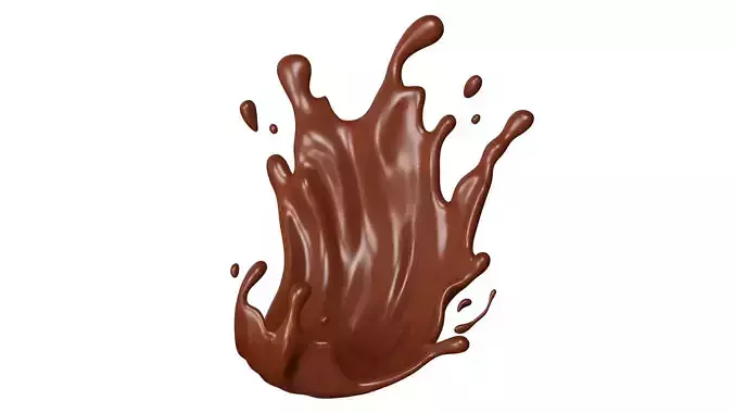 Chocolate Splash liquid 13 3D model