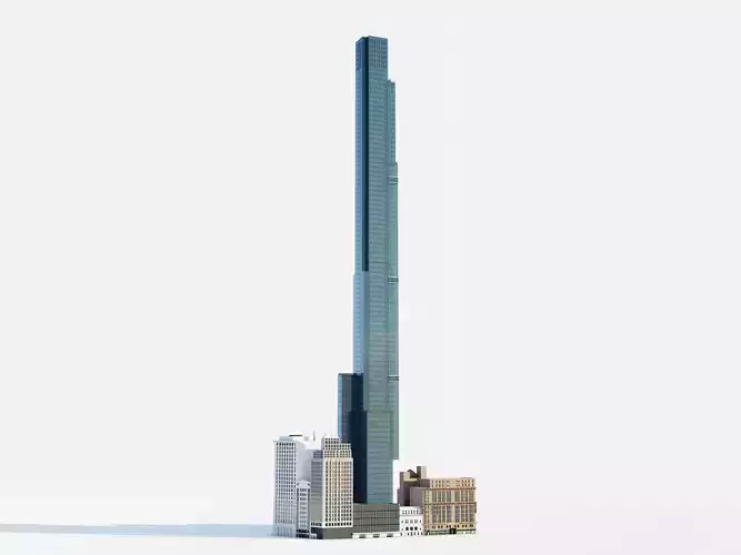 Central park tower 3D model