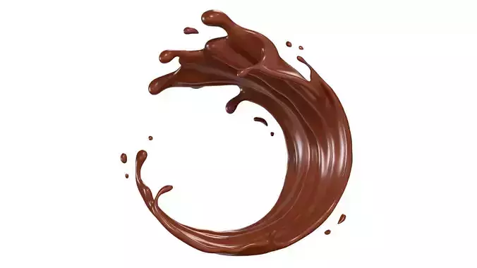 Chocolate Splash liquid 18 3D model