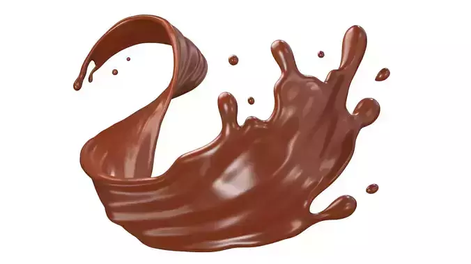 Chocolate Splash liquid 20 3D model