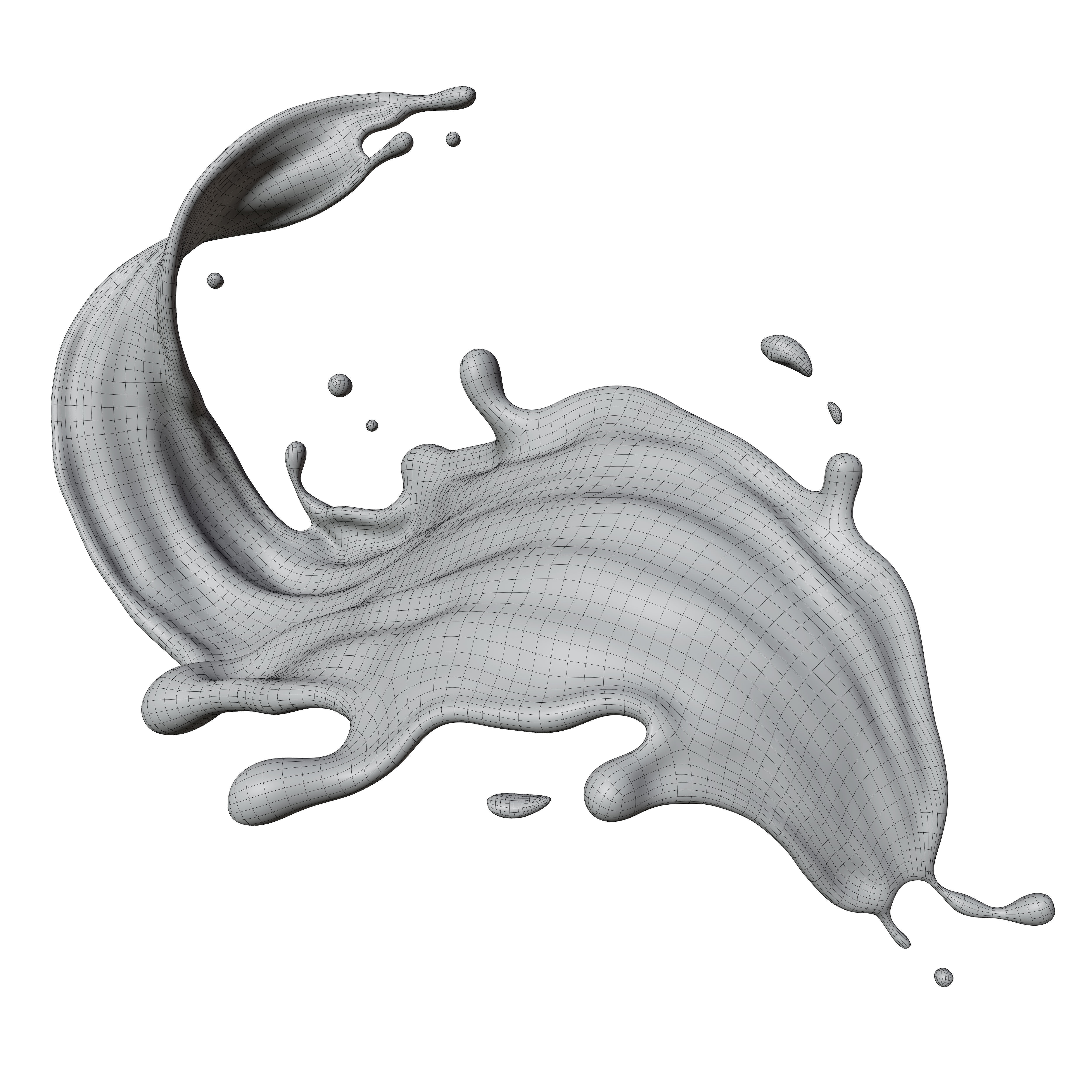 Chocolate Splash liquid 21 3D model_5