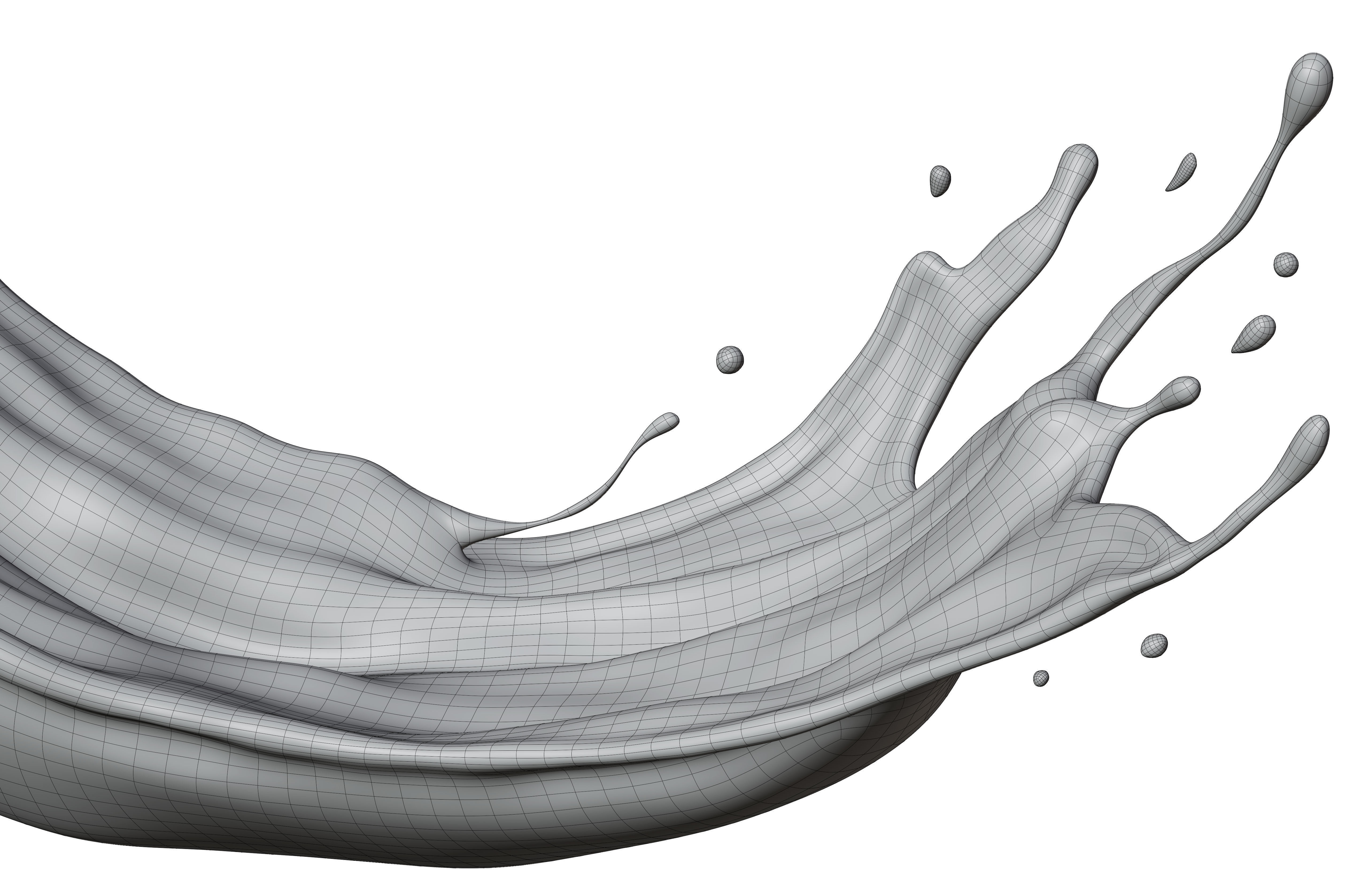 Chocolate Splash liquid 23 3D model_5