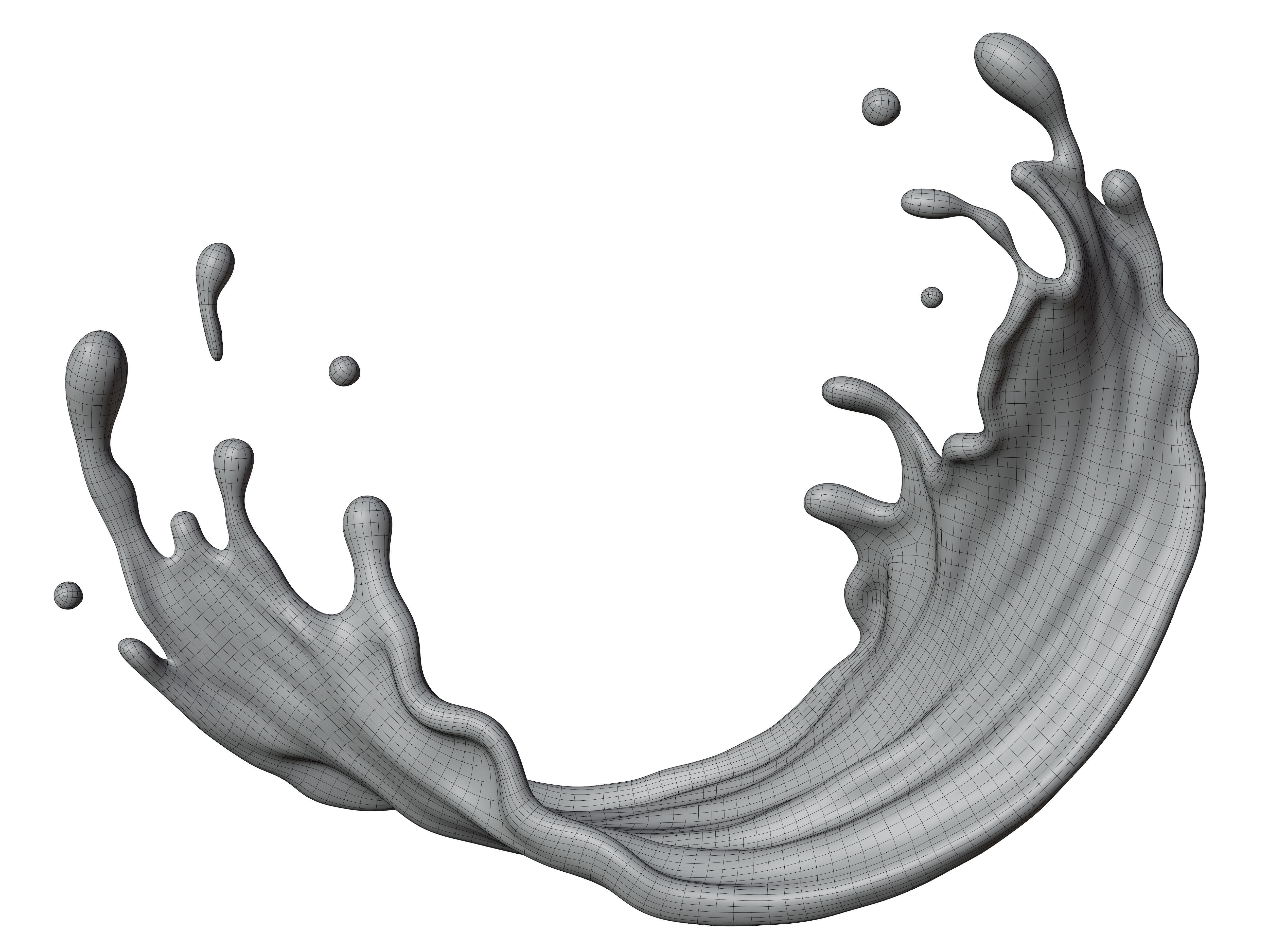 Chocolate Splash liquid 24 3D model_5