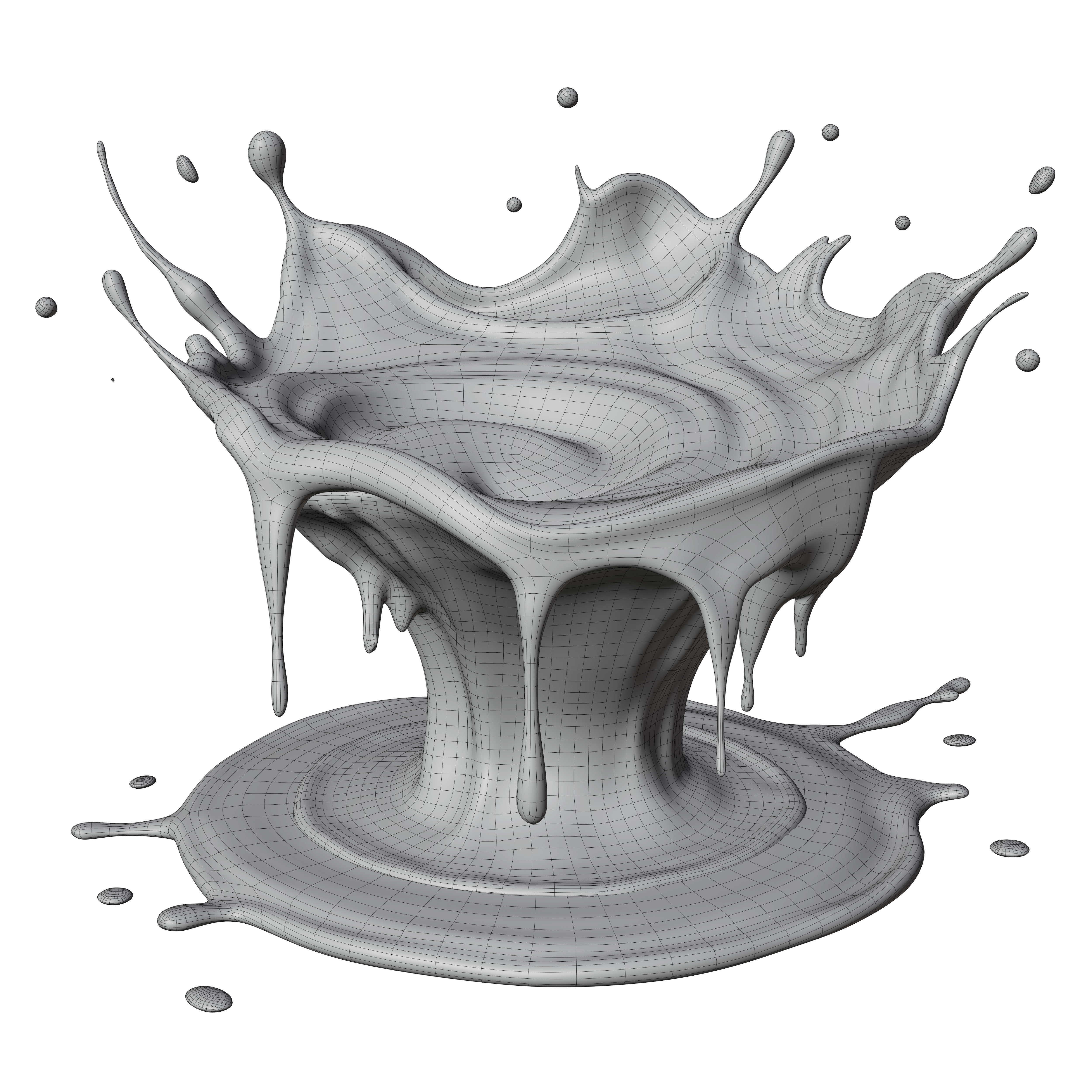 Chocolate Splash liquid 26 3D model_5