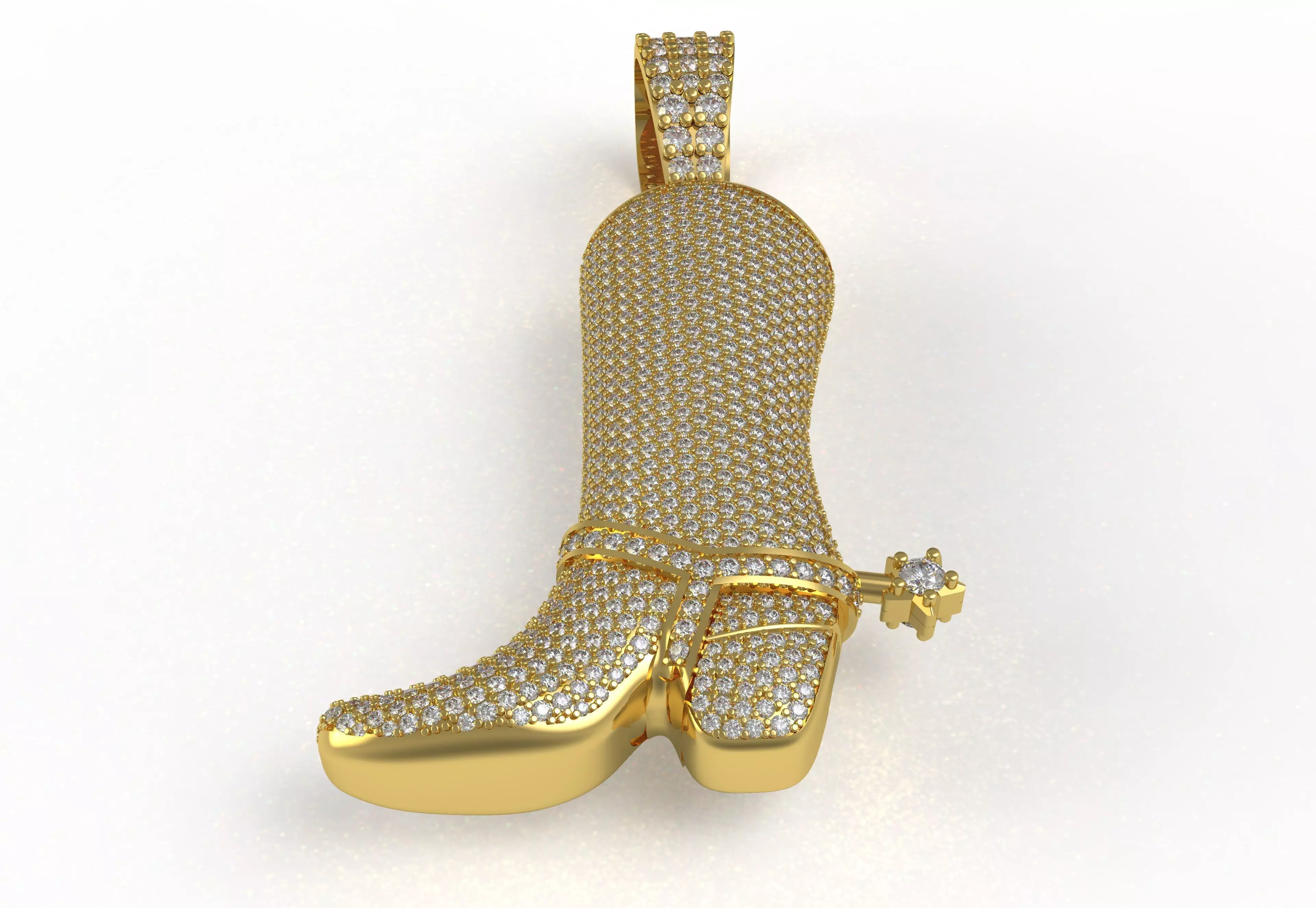 Fully Iced Boot Pendant 3D print model