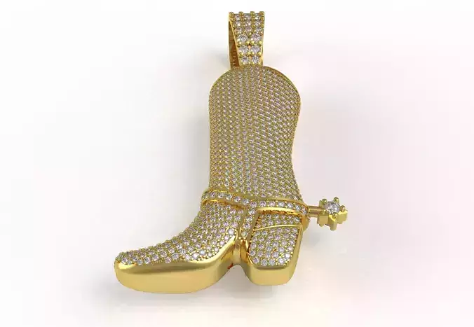 Fully Iced Boot Pendant