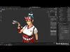 Low Poly 3D Kiriko Model - Game Ready - Textured Low-poly 3D model_1
