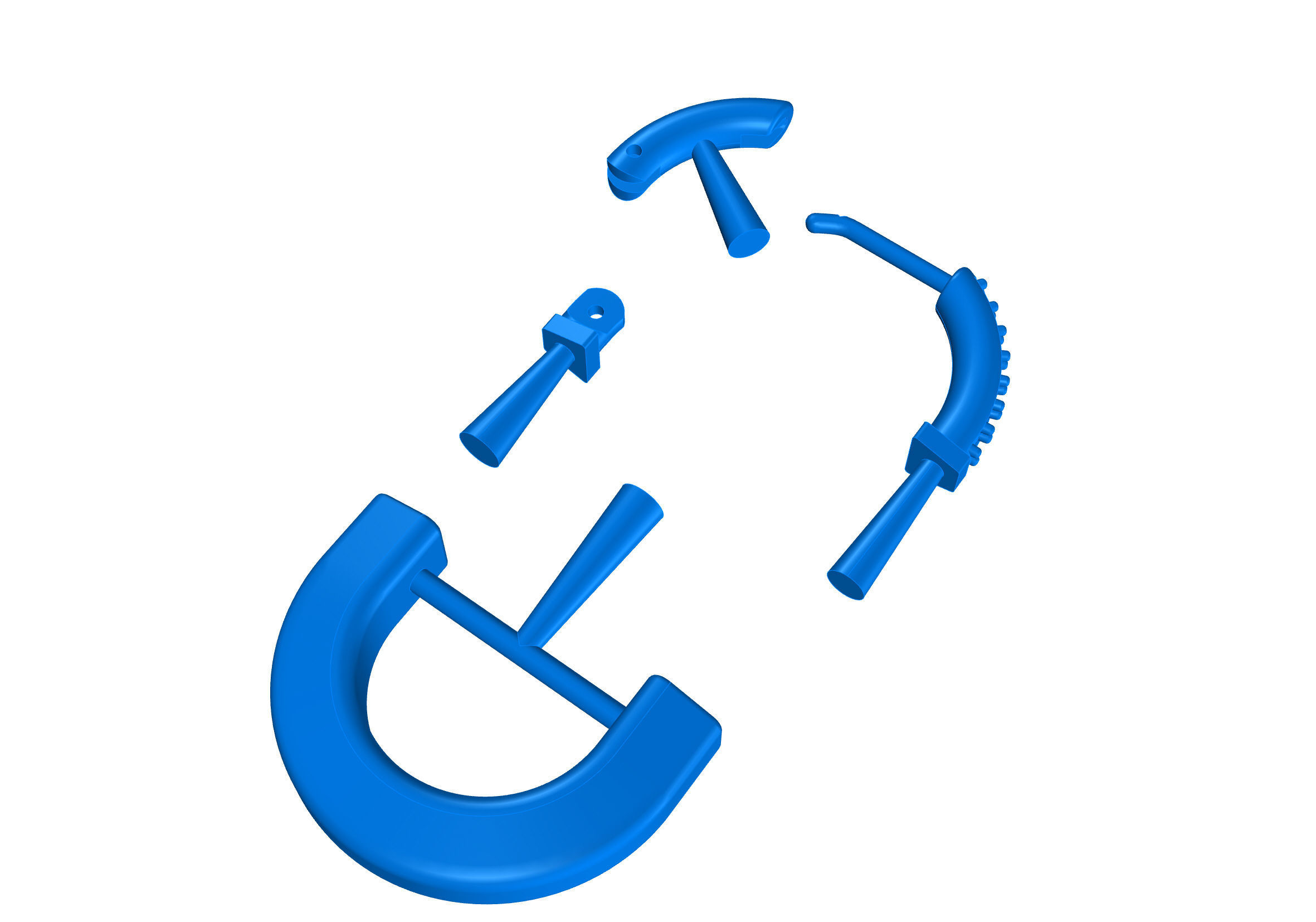 Tiffany earrings lock 3D print model_7