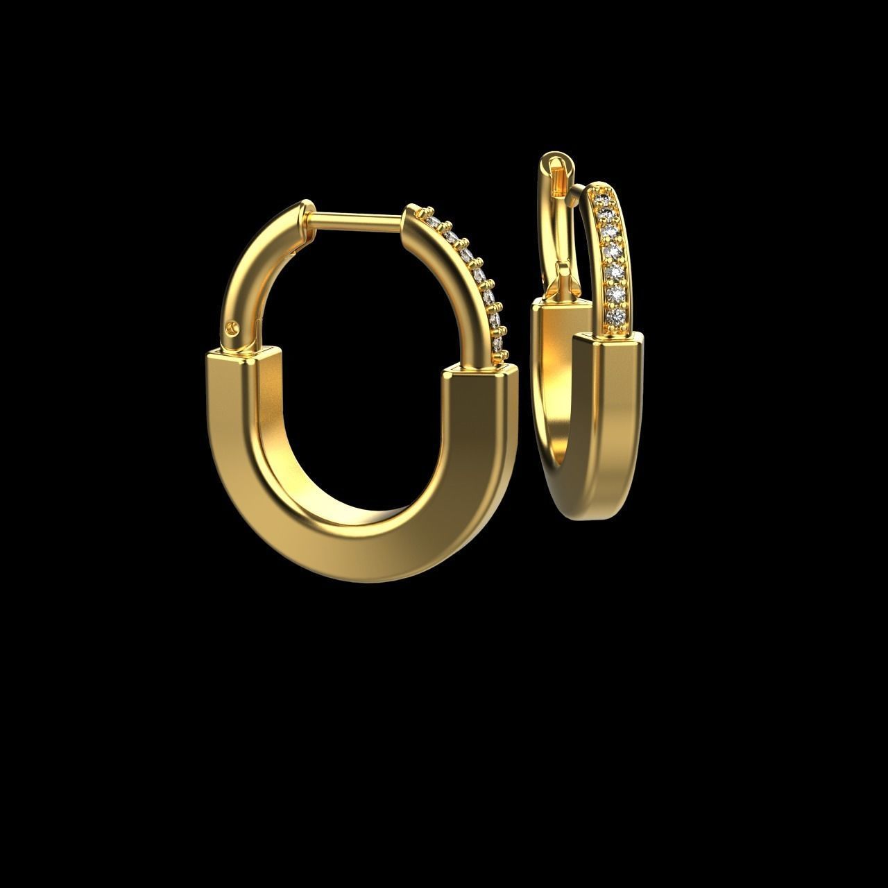 Tiffany earrings lock 3D print model_4