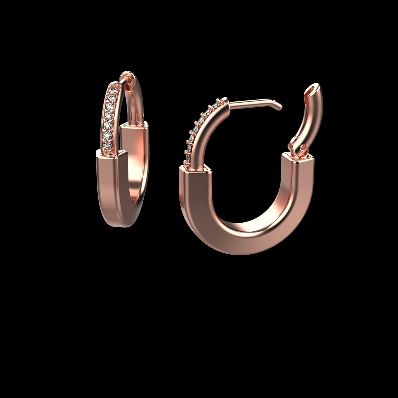 Tiffany earrings lock 3D print model_5