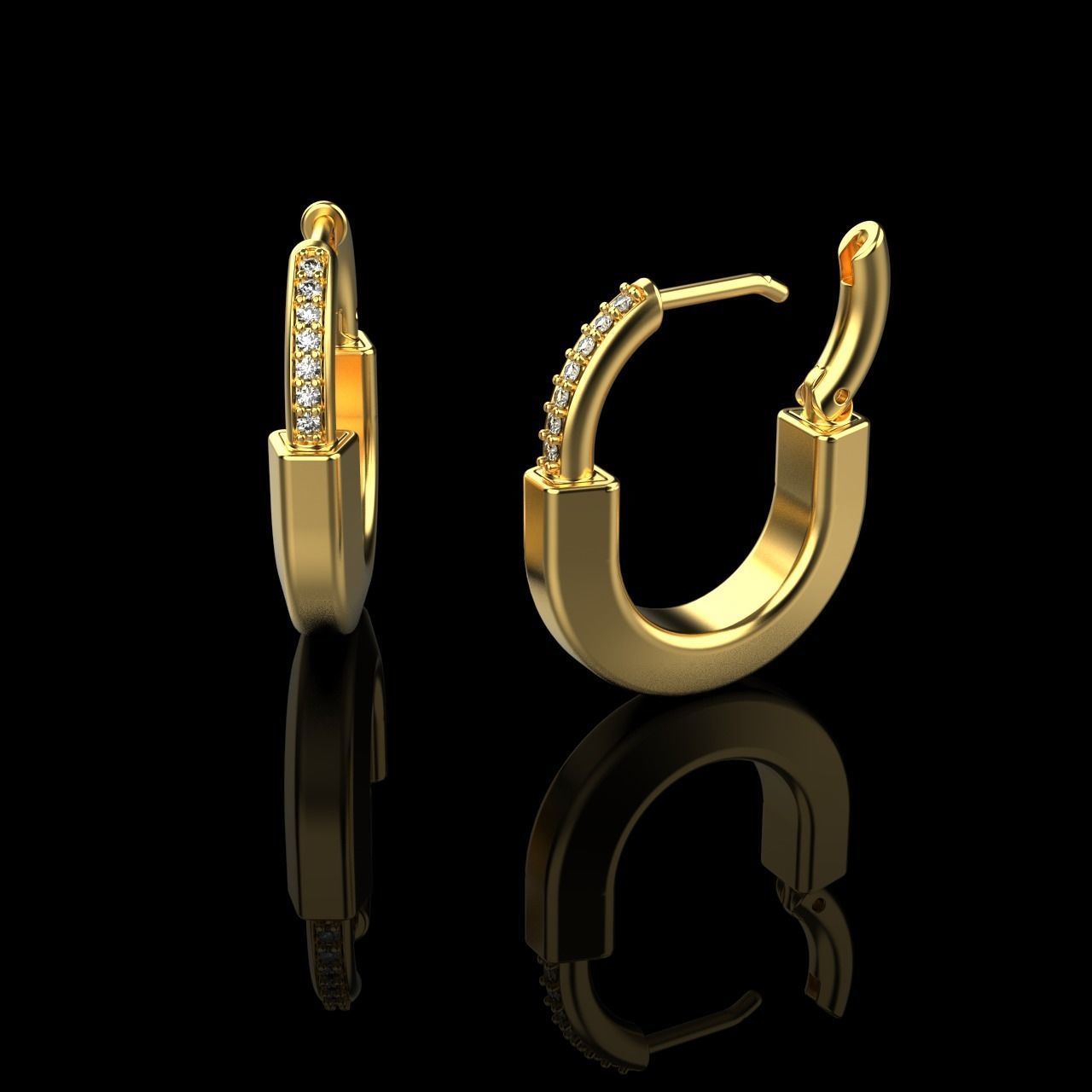 Tiffany earrings lock 3D print model_2