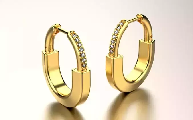 Tiffany earrings lock 3D print model