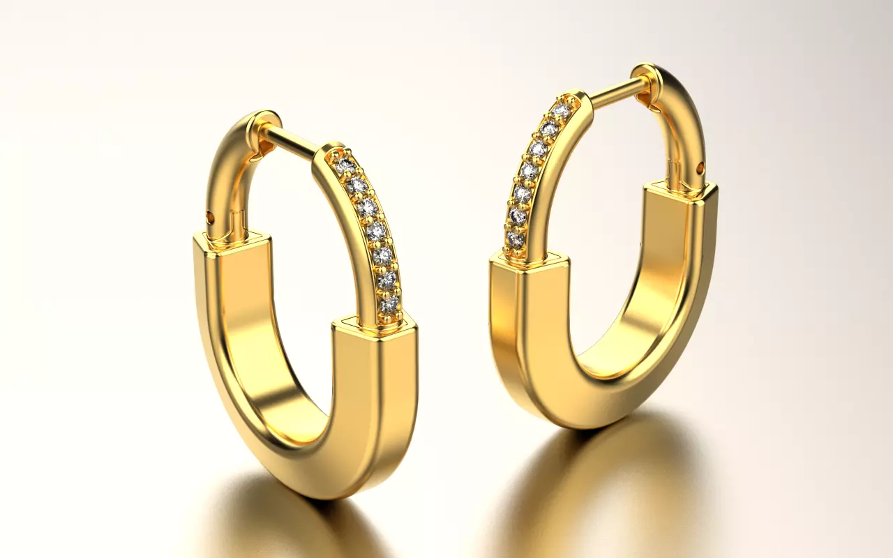 Tiffany earrings lock 3D print model_0