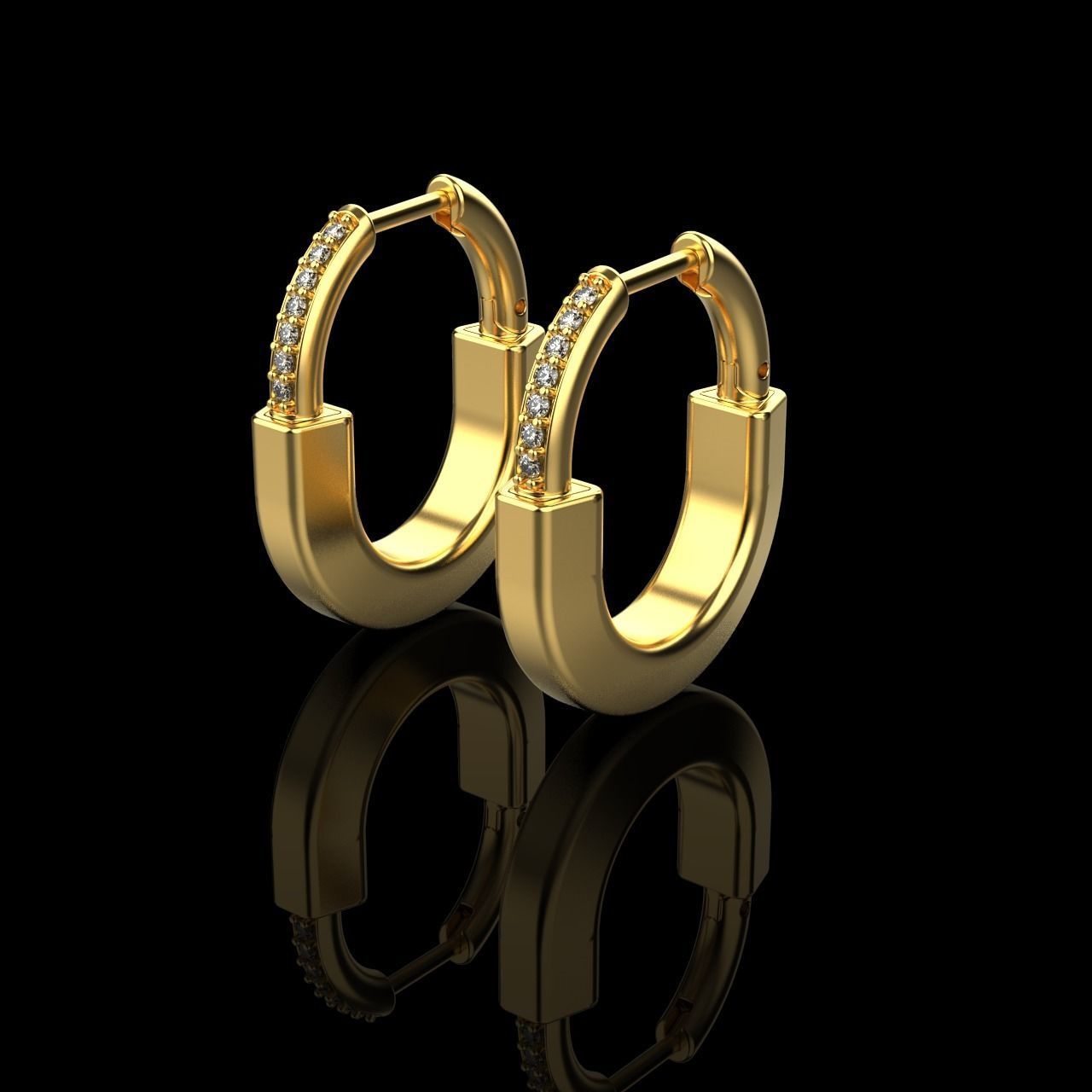 Tiffany earrings lock 3D print model_1