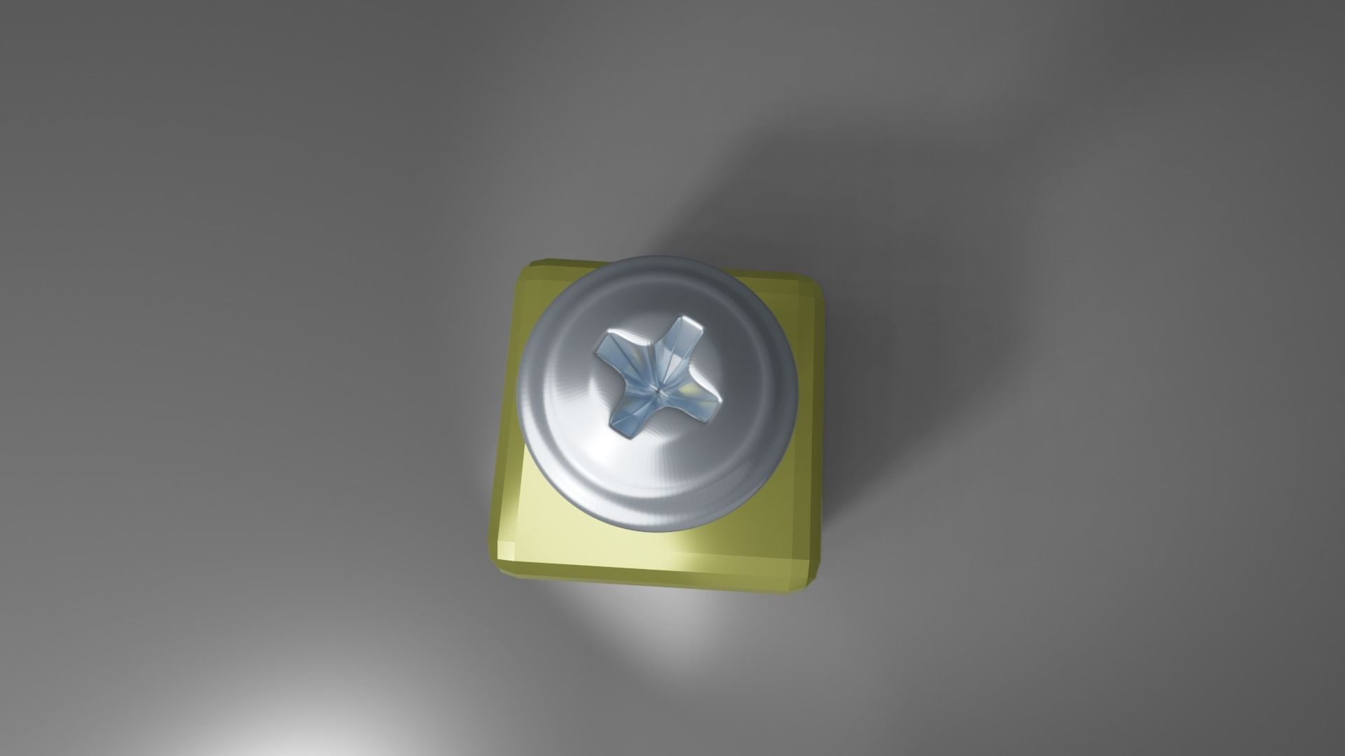 Screw on gold block 3D model_3