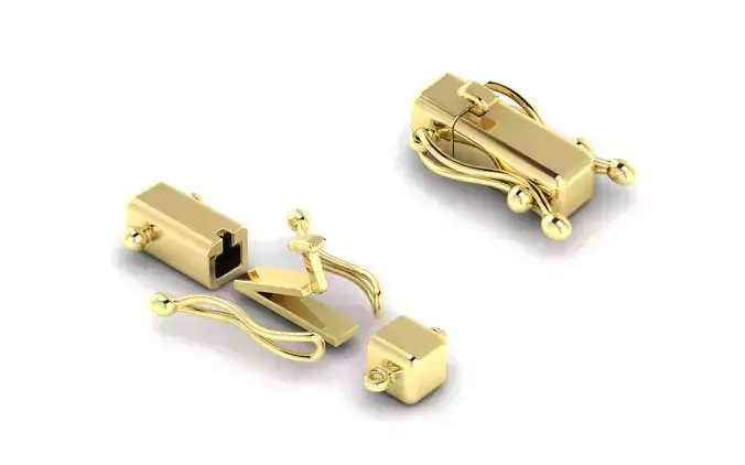 Bracelet lock clasp box 3D print model