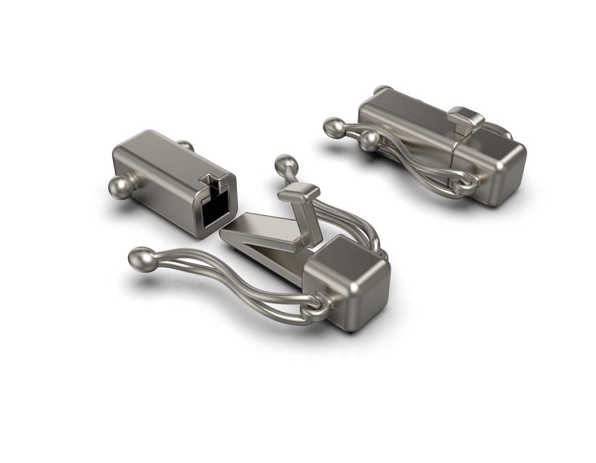 Bracelet lock clasp box 3D print model_10