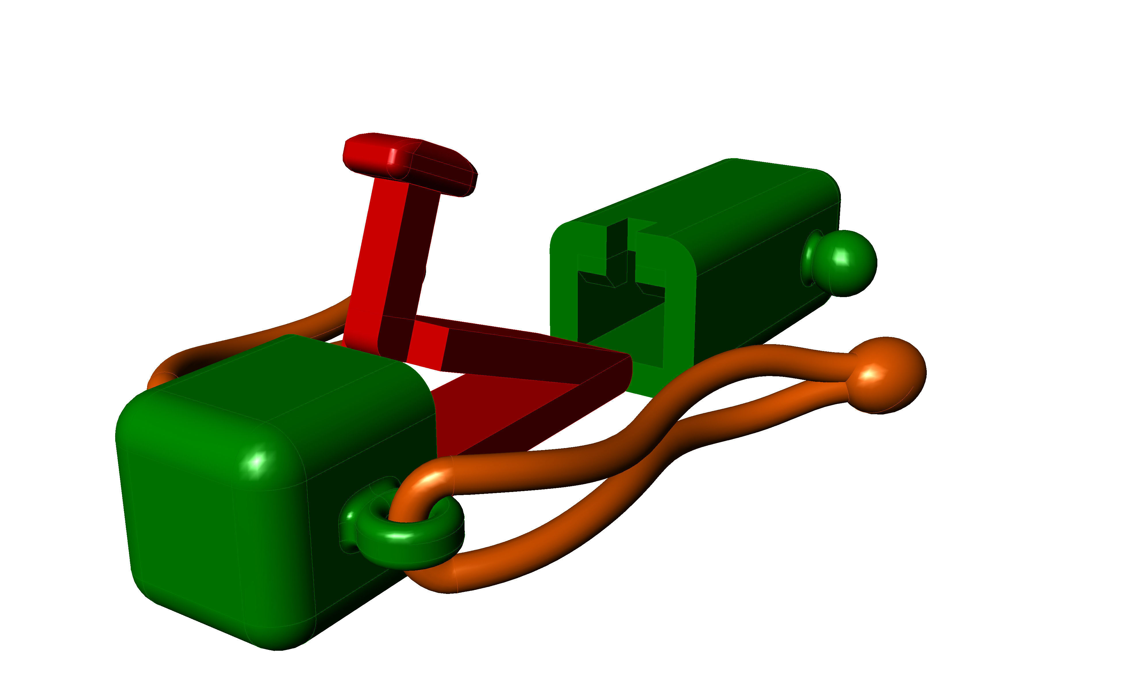 Bracelet lock clasp box 3D print model_6