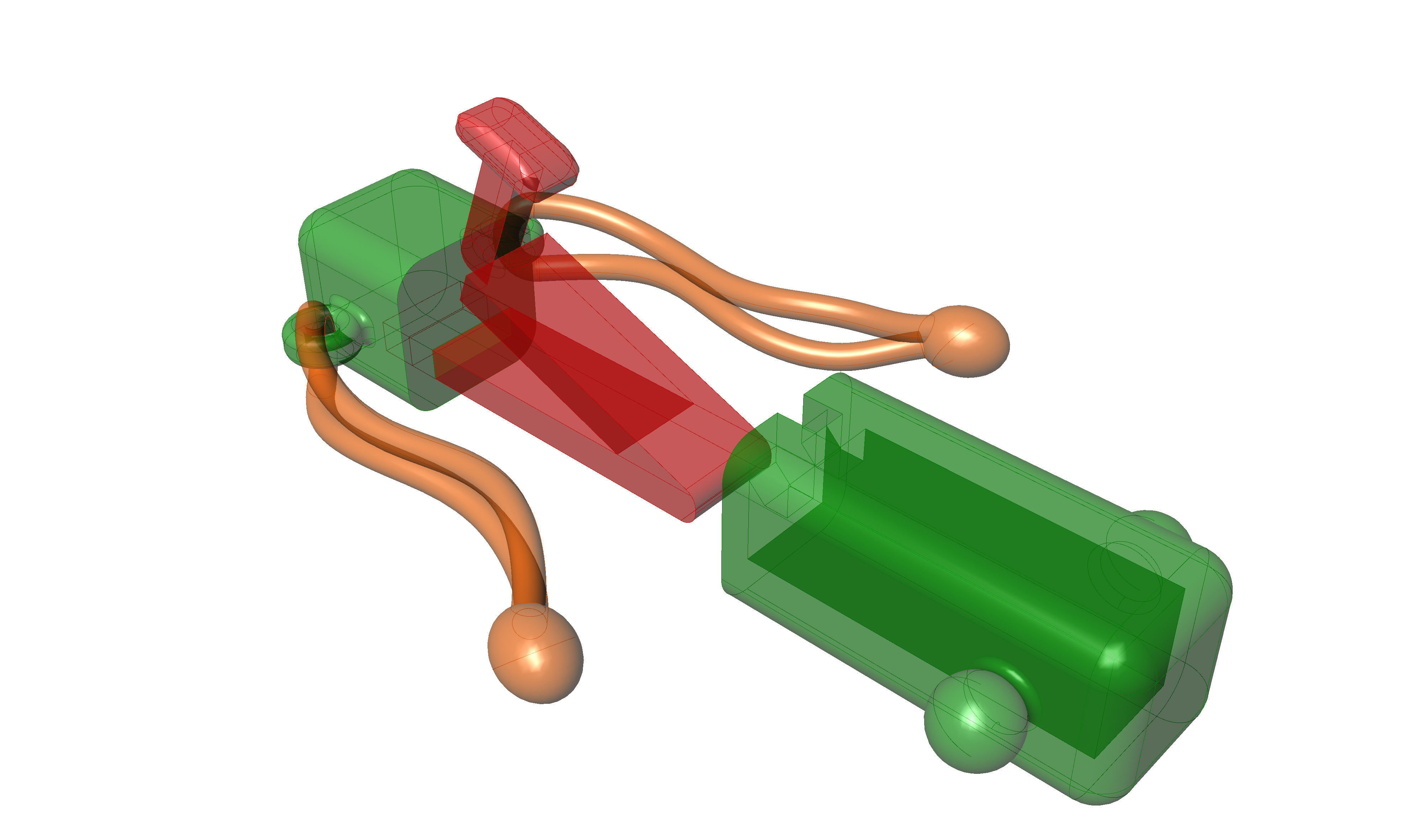Bracelet lock clasp box 3D print model_5