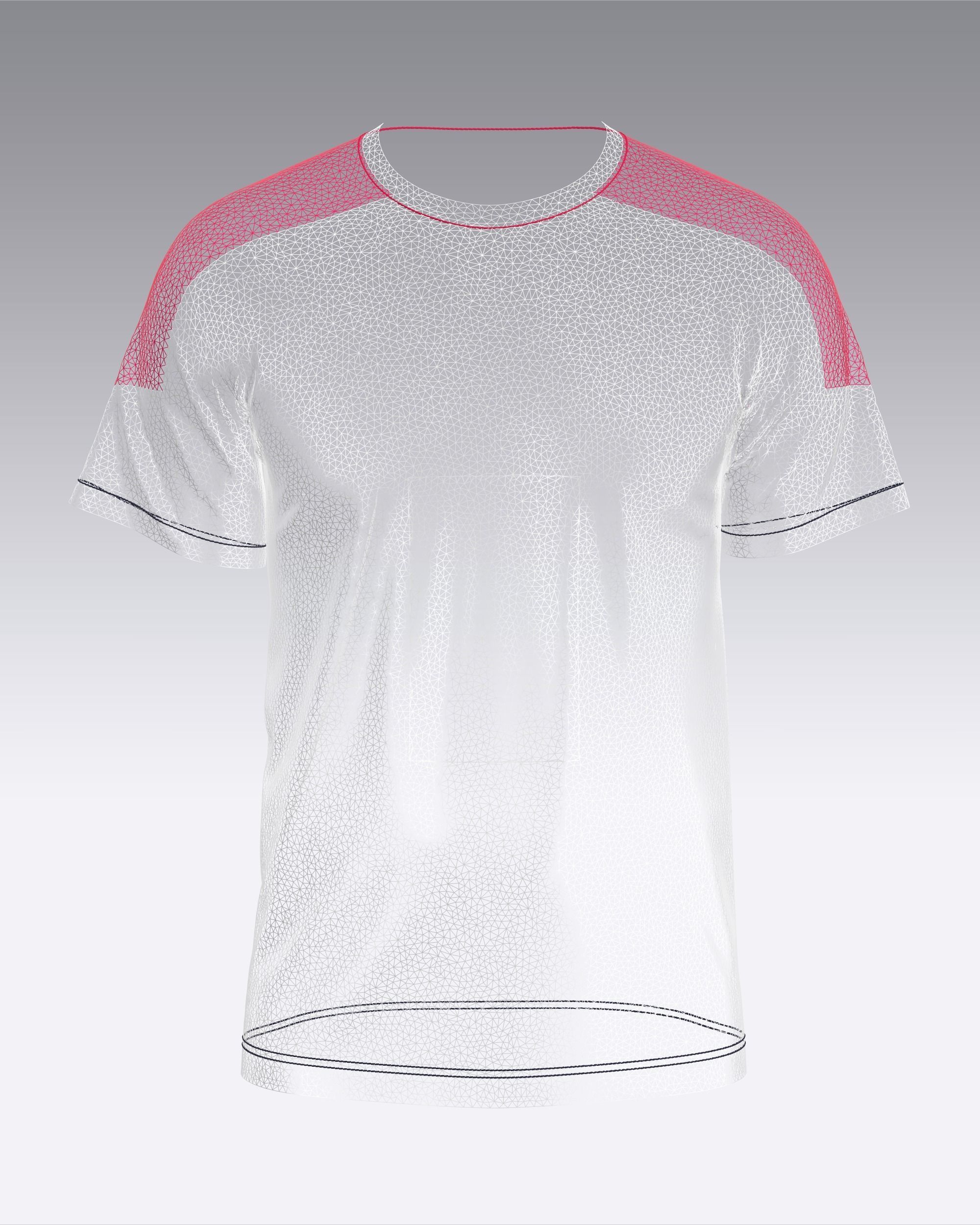 Soccer Dark blue with multi color Jersey Player-10 3D model_10