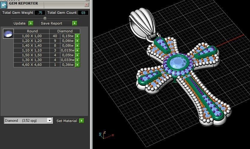 CROSS PENDANT  3D print model_15