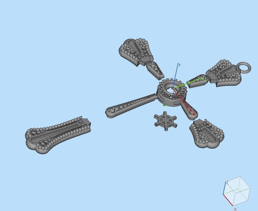 CROSS PENDANT  3D print model_13