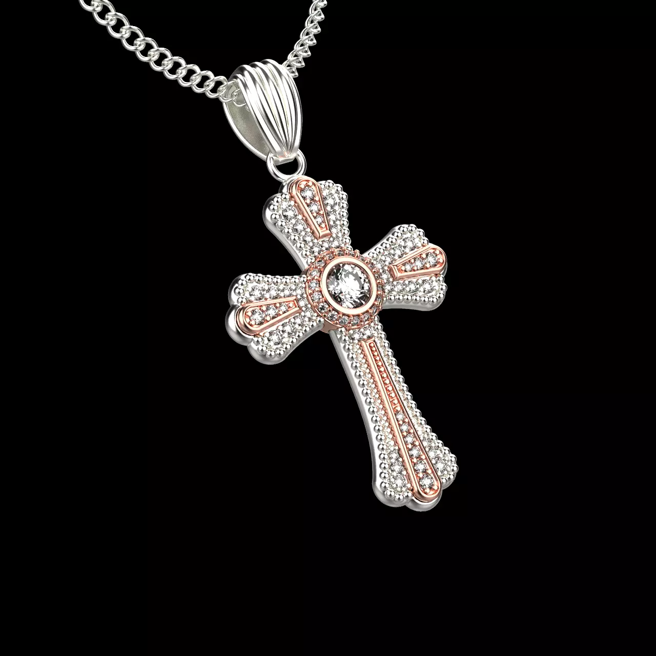 CROSS PENDANT  3D print model_0