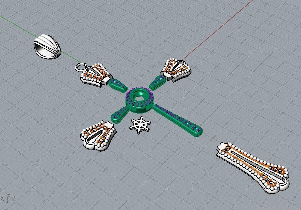 CROSS PENDANT  3D print model_9