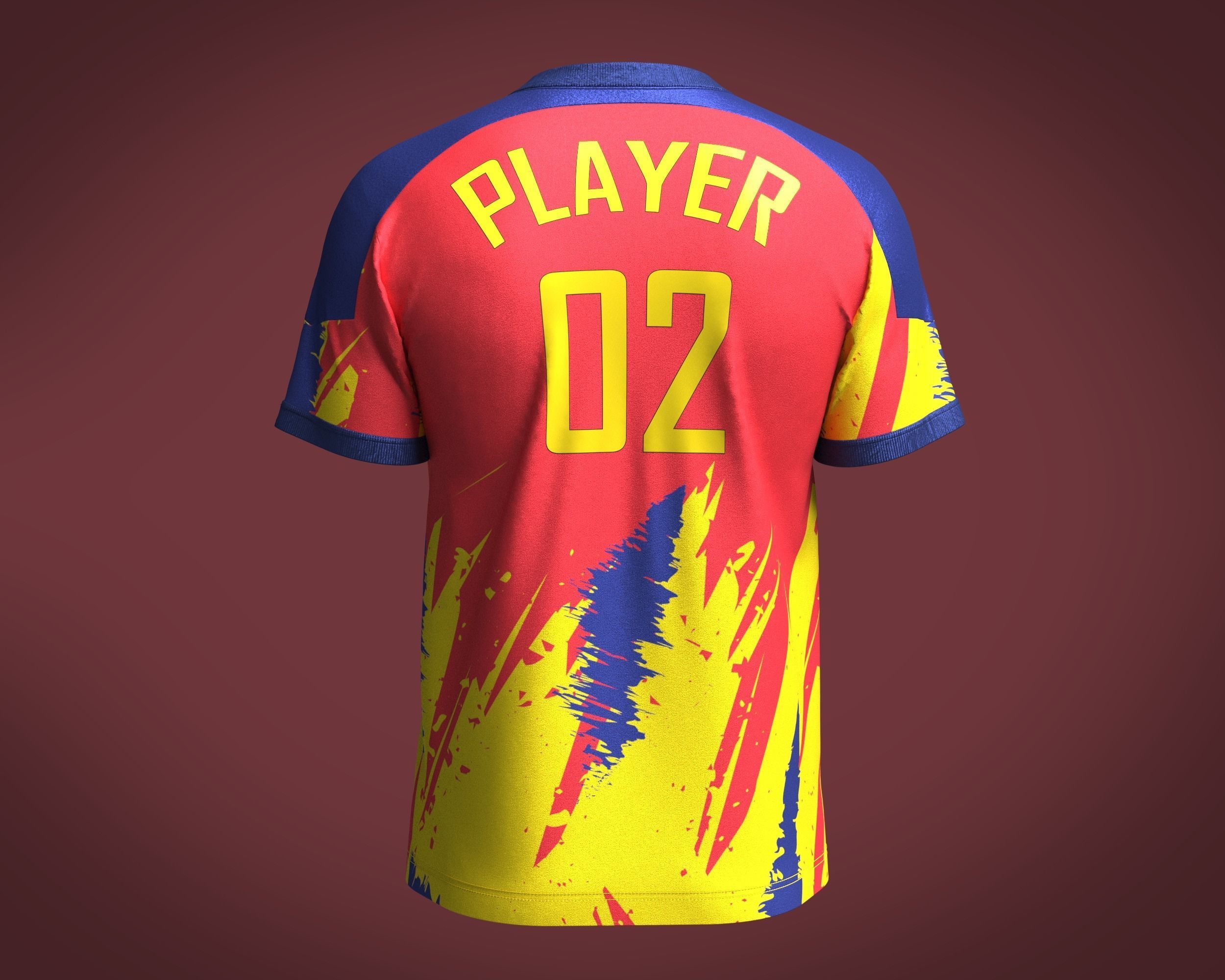 Soccer Third Jersey Player 02 3D model_3