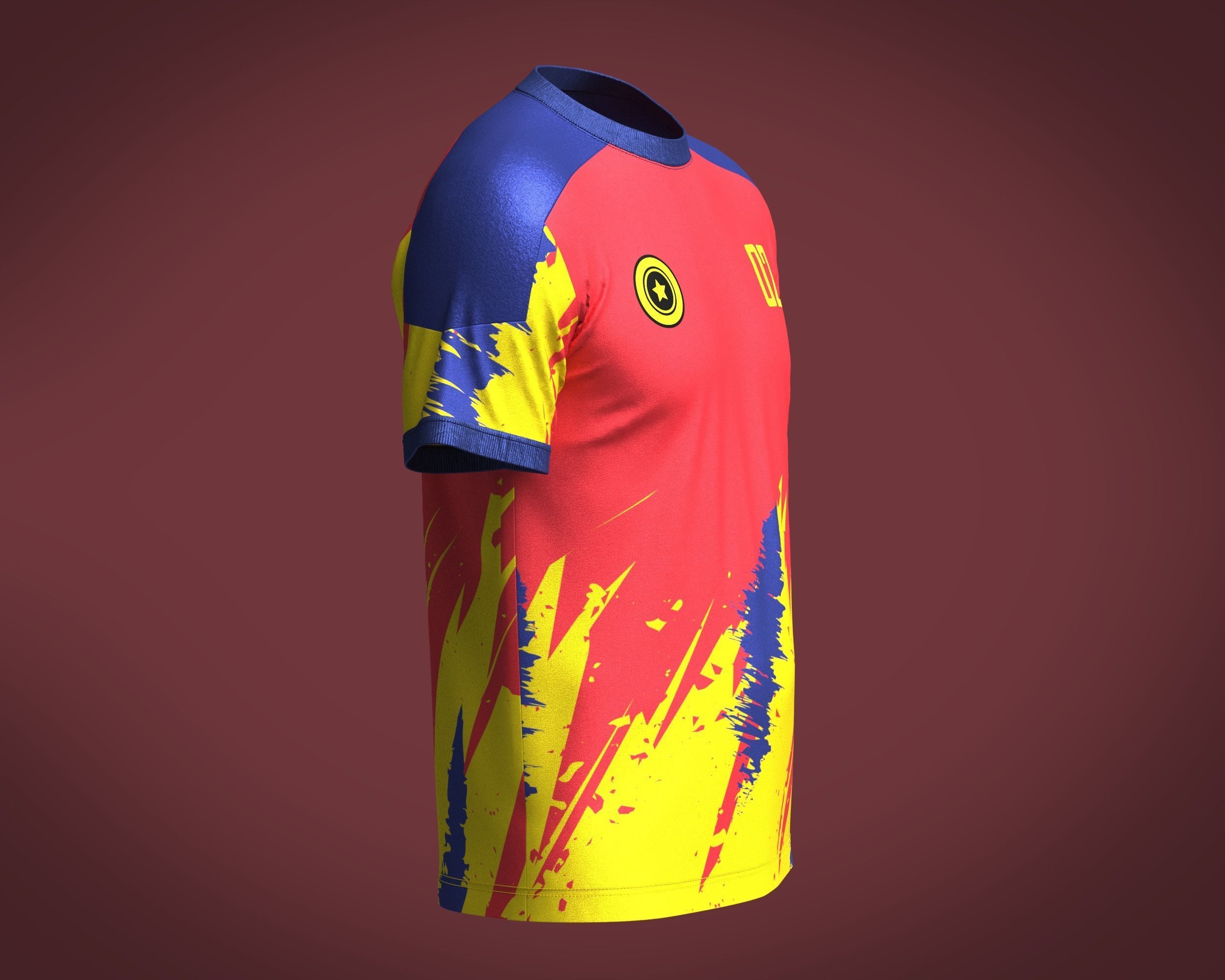 Soccer Third Jersey Player 02 3D model_1