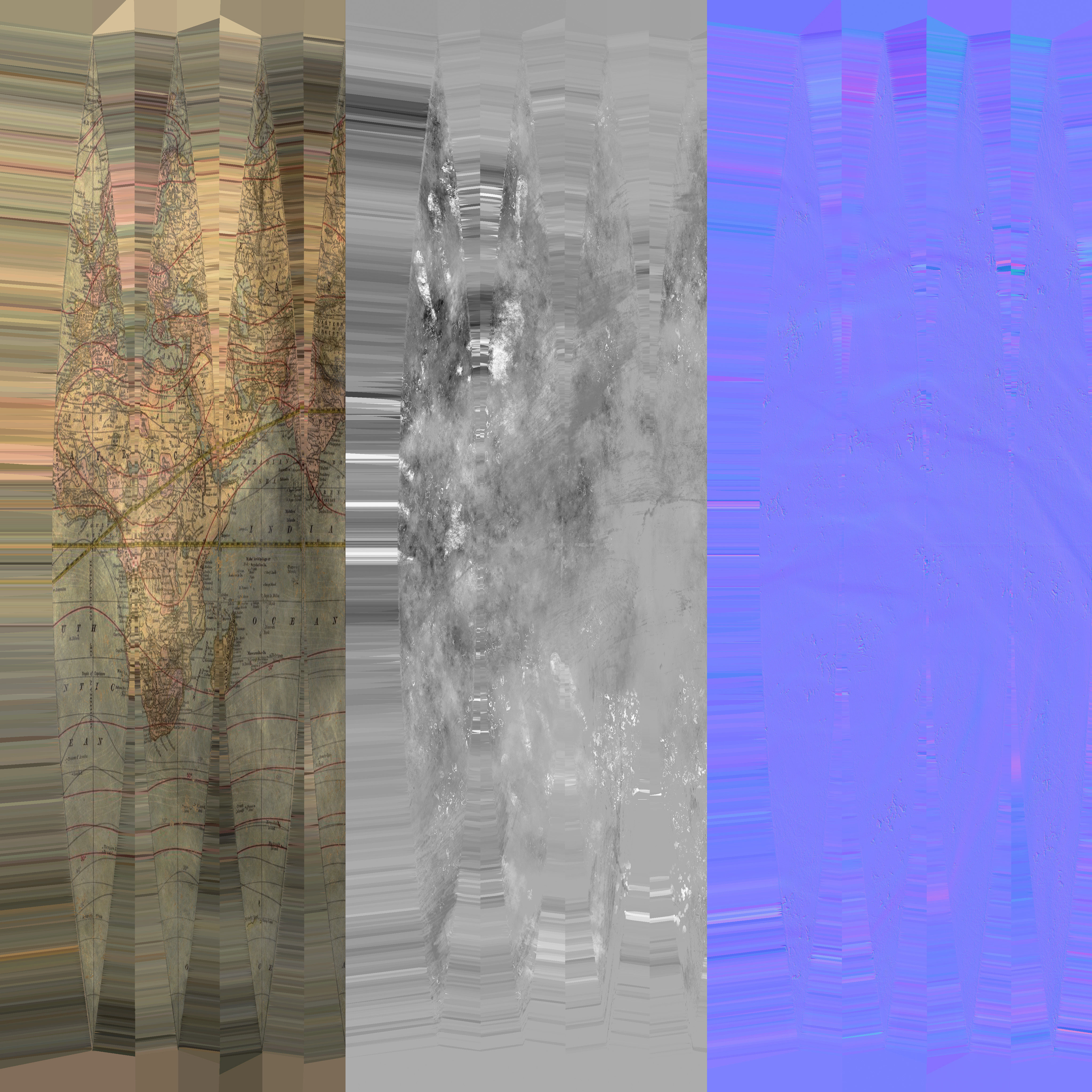 Antique Globe Low-poly 3D model_11