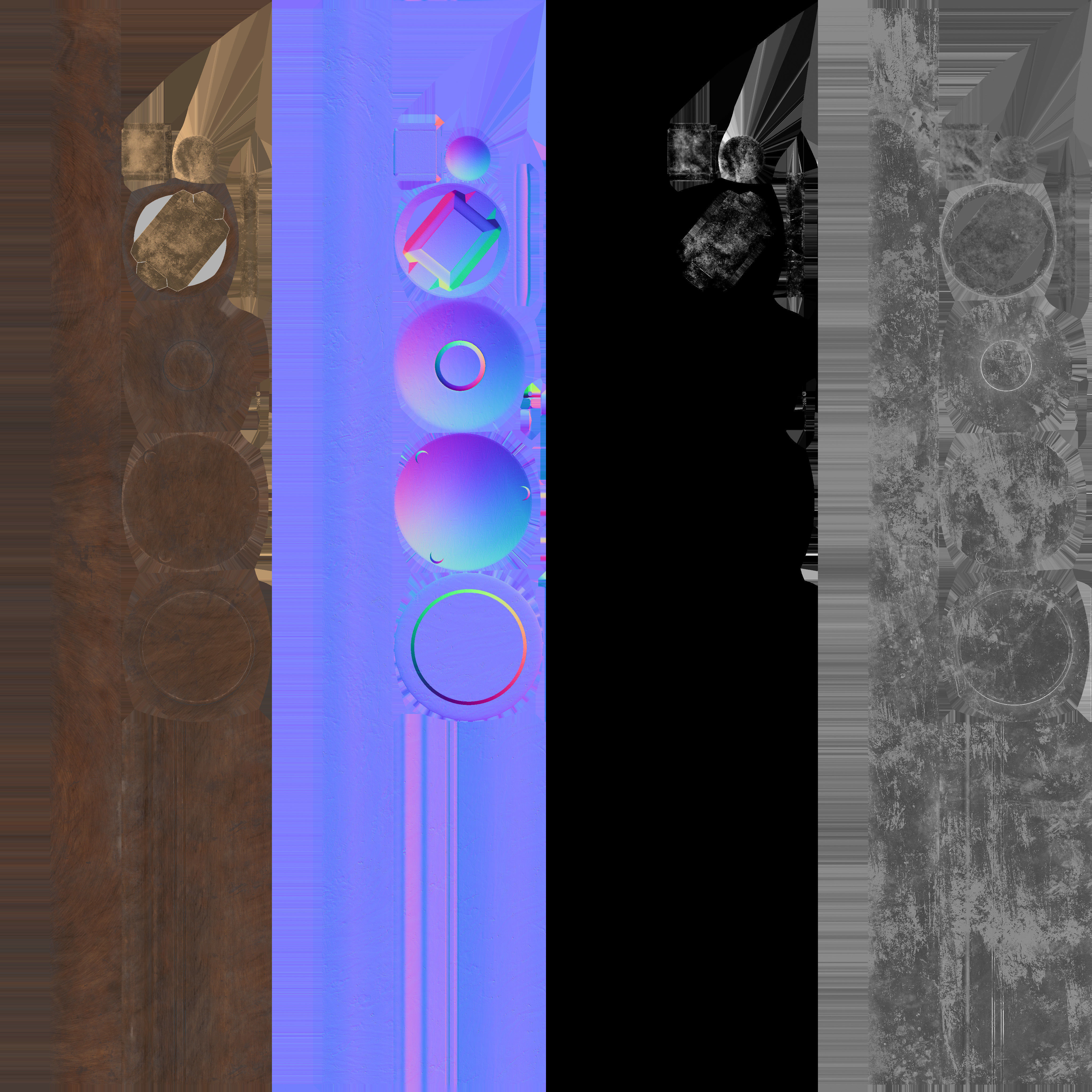 Antique Globe Low-poly 3D model_10