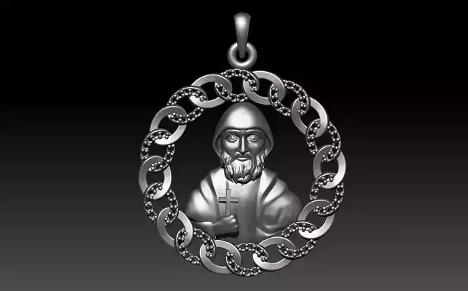 HOLY MAN PENDANT WITH CROSS