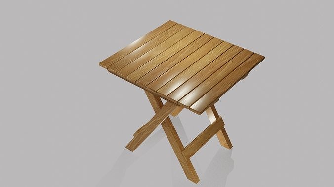 Folding Adjustable Table - Lamp Stand - Coffee Table Low-poly 3D model