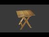 Folding Adjustable Table - Lamp Stand - Coffee Table Low-poly 3D model_1